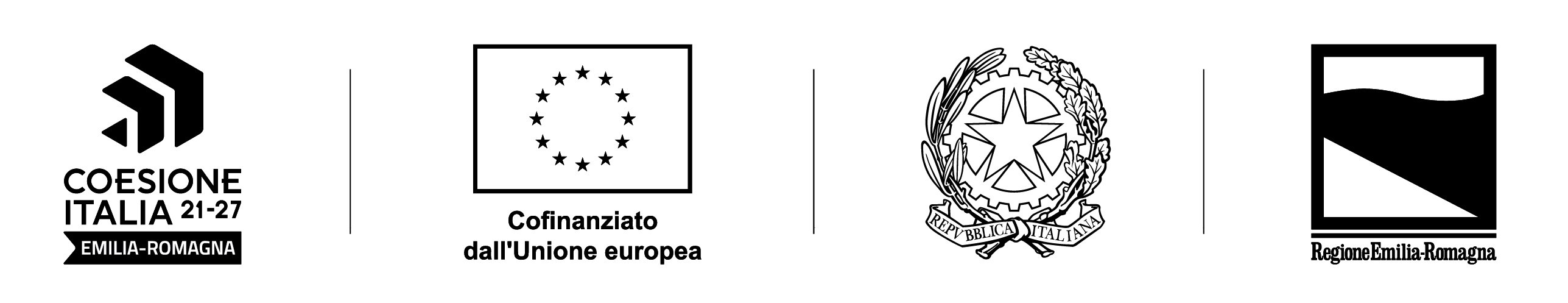 Loghi Coesione Italia UE - REP - Regione Emilia-Romagna 2021-27
